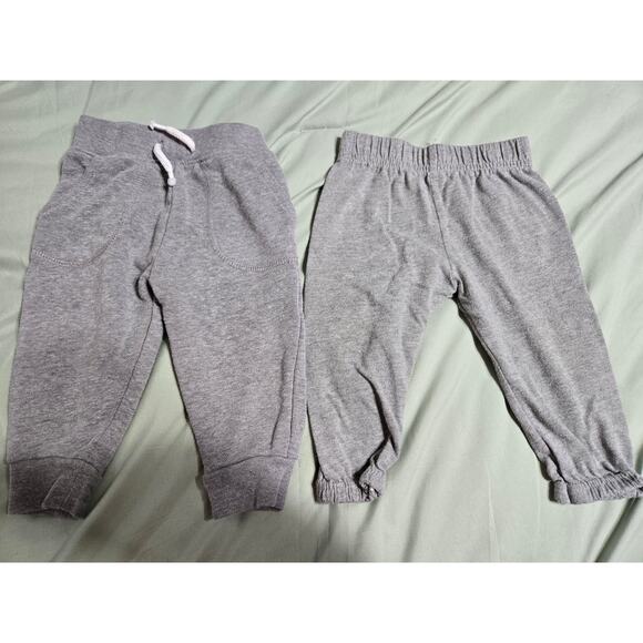 Garanimals 6-9 months set of 2 grey jogger style pants - Picture 1 of 9